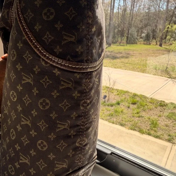 Louis Vuitton Dark Brown Monogram Denim Hobo Idylle - Picture 3 of 10